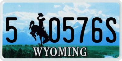 WY license plate 50576S