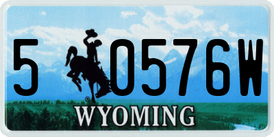 WY license plate 50576W