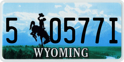 WY license plate 50577I