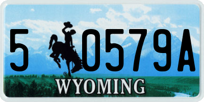 WY license plate 50579A