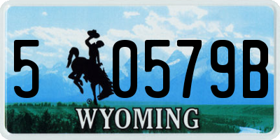WY license plate 50579B