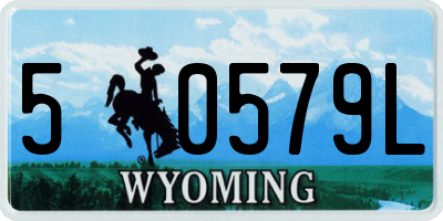WY license plate 50579L
