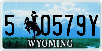 WY license plate 50579Y