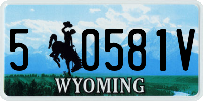 WY license plate 50581V