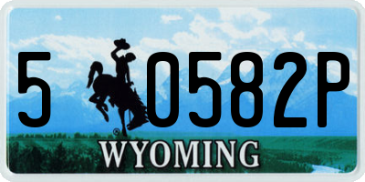 WY license plate 50582P