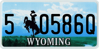 WY license plate 50586Q