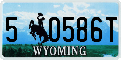 WY license plate 50586T