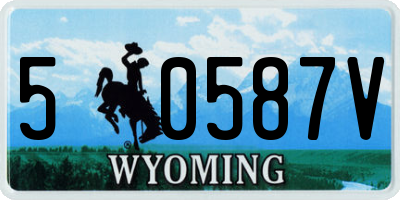 WY license plate 50587V