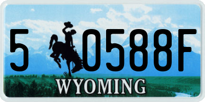 WY license plate 50588F