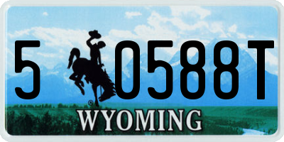 WY license plate 50588T