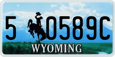WY license plate 50589C