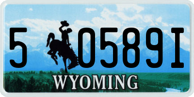 WY license plate 50589I