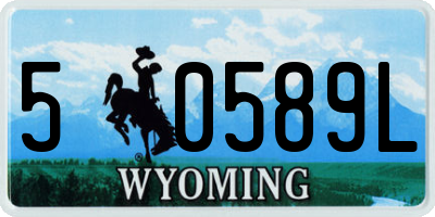 WY license plate 50589L