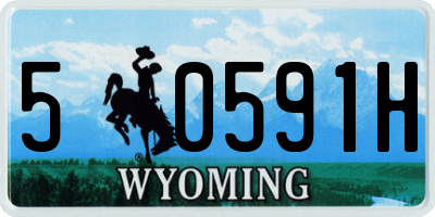 WY license plate 50591H