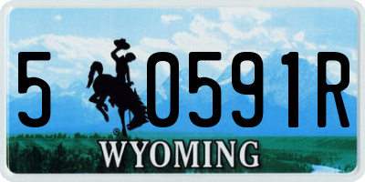 WY license plate 50591R