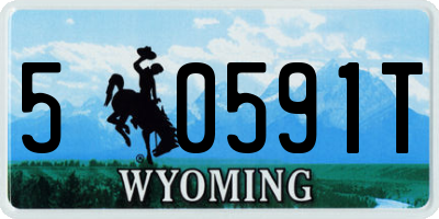 WY license plate 50591T