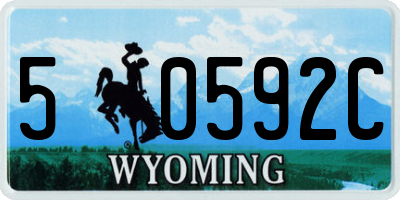 WY license plate 50592C