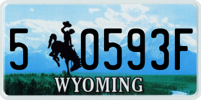 WY license plate 50593F
