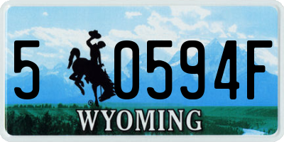 WY license plate 50594F