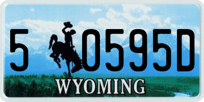 WY license plate 50595D