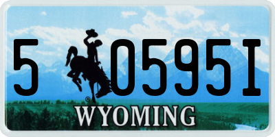 WY license plate 50595I