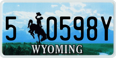 WY license plate 50598Y