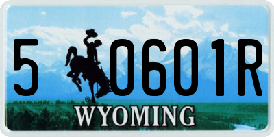 WY license plate 50601R