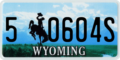 WY license plate 50604S