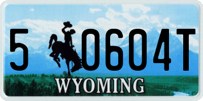 WY license plate 50604T