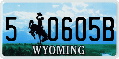 WY license plate 50605B