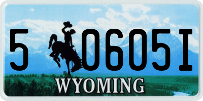 WY license plate 50605I