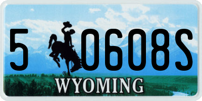 WY license plate 50608S