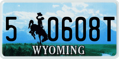 WY license plate 50608T