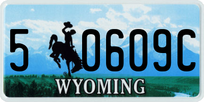 WY license plate 50609C