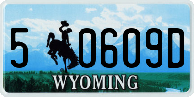 WY license plate 50609D