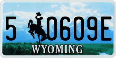 WY license plate 50609E
