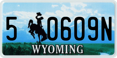 WY license plate 50609N