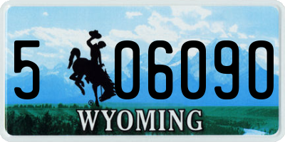 WY license plate 50609O