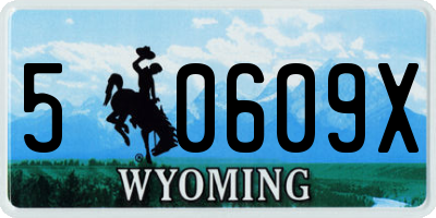 WY license plate 50609X