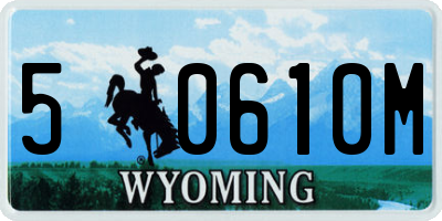 WY license plate 50610M