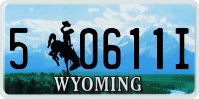 WY license plate 50611I