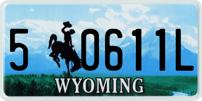 WY license plate 50611L