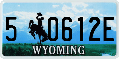 WY license plate 50612E