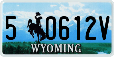 WY license plate 50612V