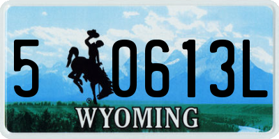 WY license plate 50613L