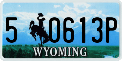 WY license plate 50613P