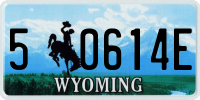 WY license plate 50614E