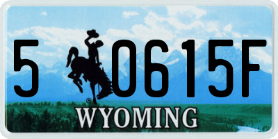 WY license plate 50615F
