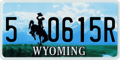 WY license plate 50615R