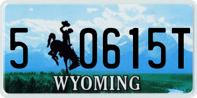 WY license plate 50615T